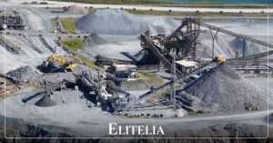 Aerial view of a strategic mining and quarry asset